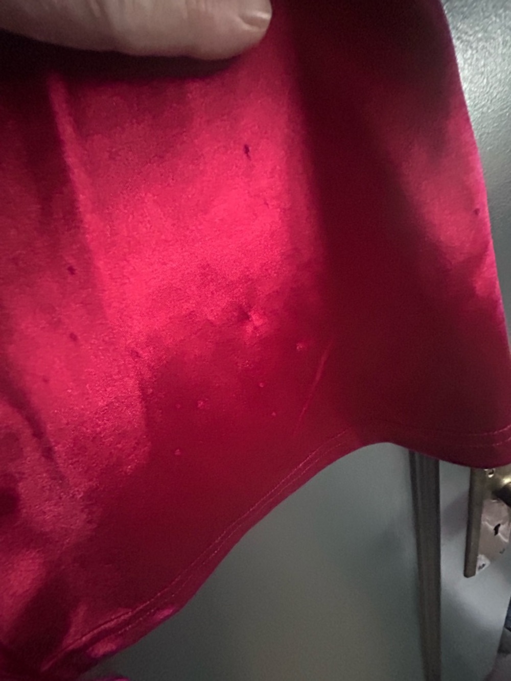 Zaful Red Satin Mini Dress Size M Has some Flaws - Picture 4 of 6